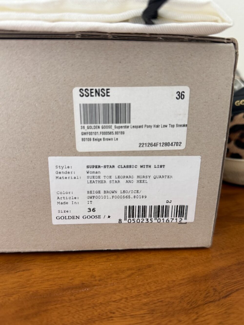 NWT Golden Goose Leopard Super-Star Classic Sneakers - Picture 6 of 6